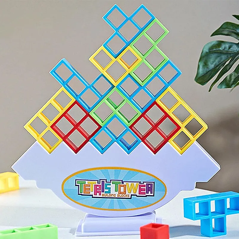 48 PCs Russian Jenga Interactive Stackable Building Blocks Kid's Toy