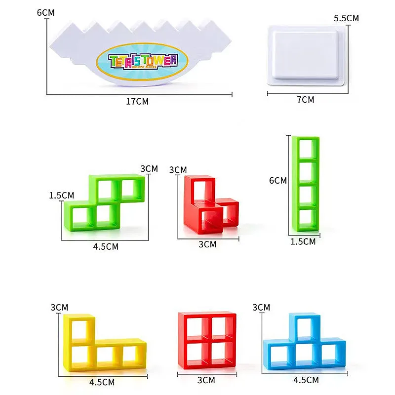 48 PCs Russian Jenga Interactive Stackable Building Blocks Kid's Toy