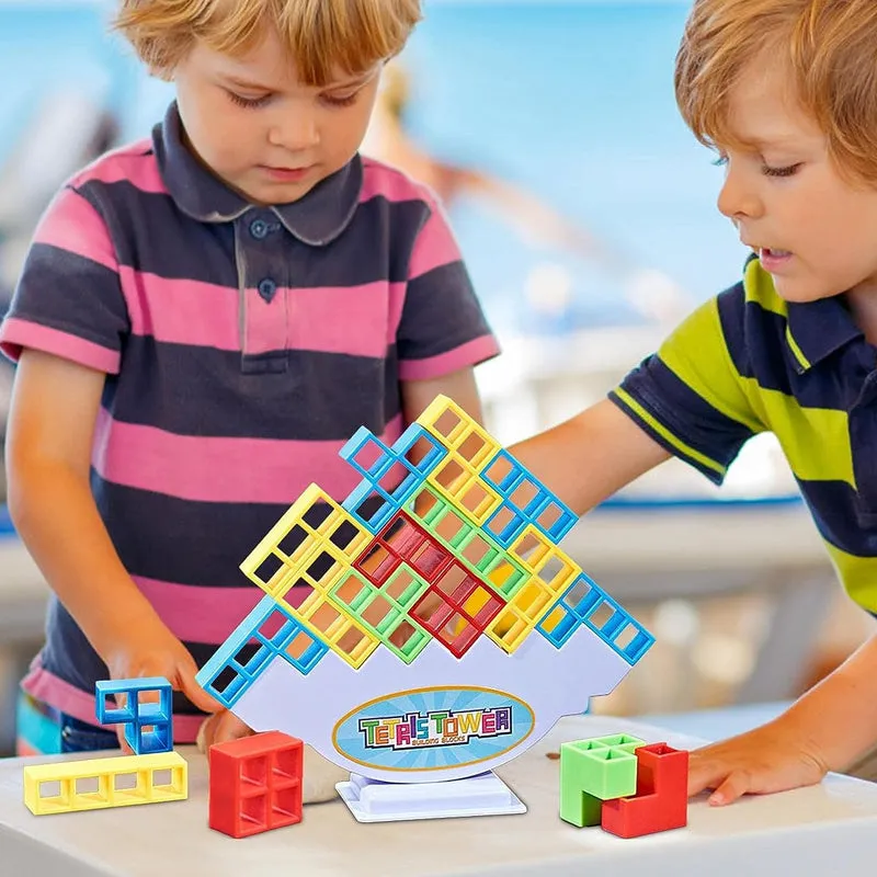 48 PCs Russian Jenga Interactive Stackable Building Blocks Kid's Toy