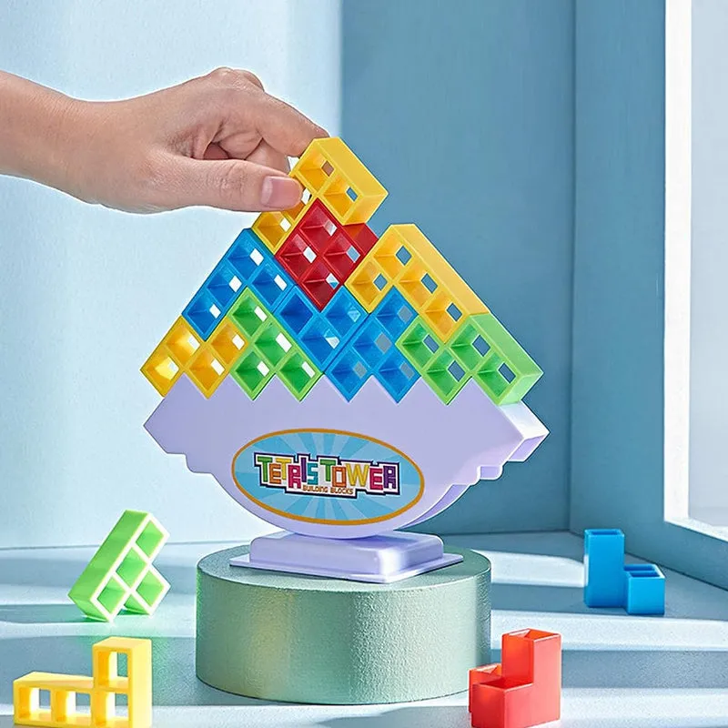 48 PCs Russian Jenga Interactive Stackable Building Blocks Kid's Toy