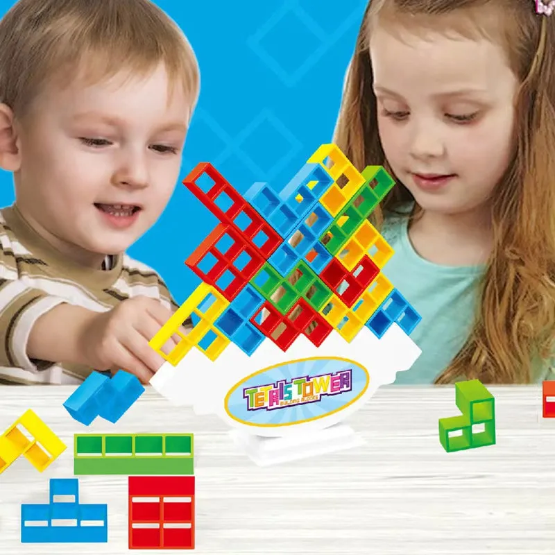 48 PCs Russian Jenga Interactive Stackable Building Blocks Kid's Toy