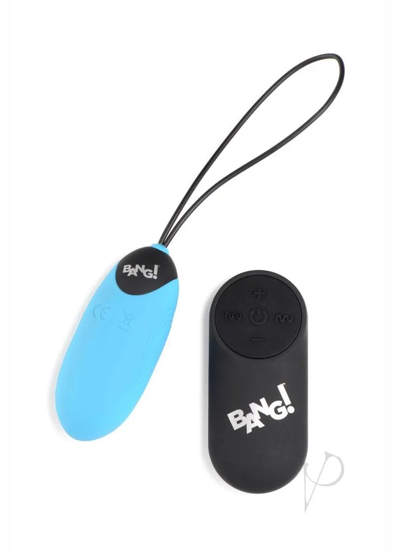 Bang 28x Grooved Silicone Egg Blue