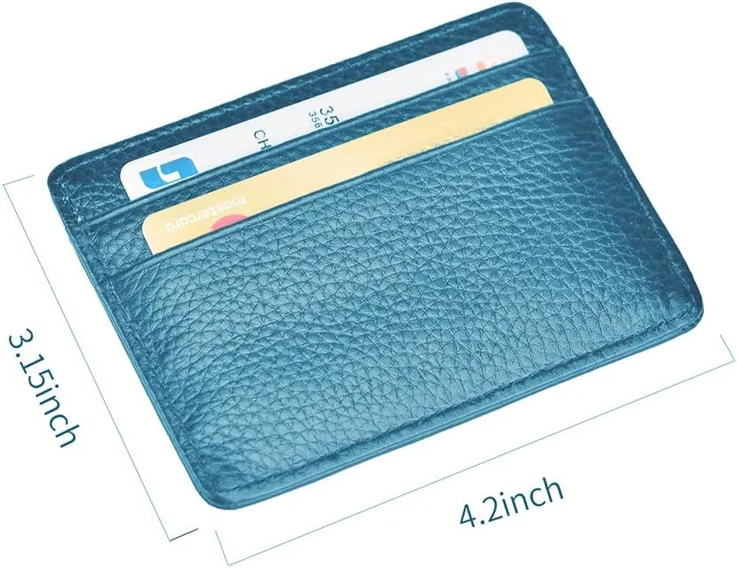 EASTNIGHTS Credit Card Holder Slim Wallet Leather Minimalist Wallet with ID Window