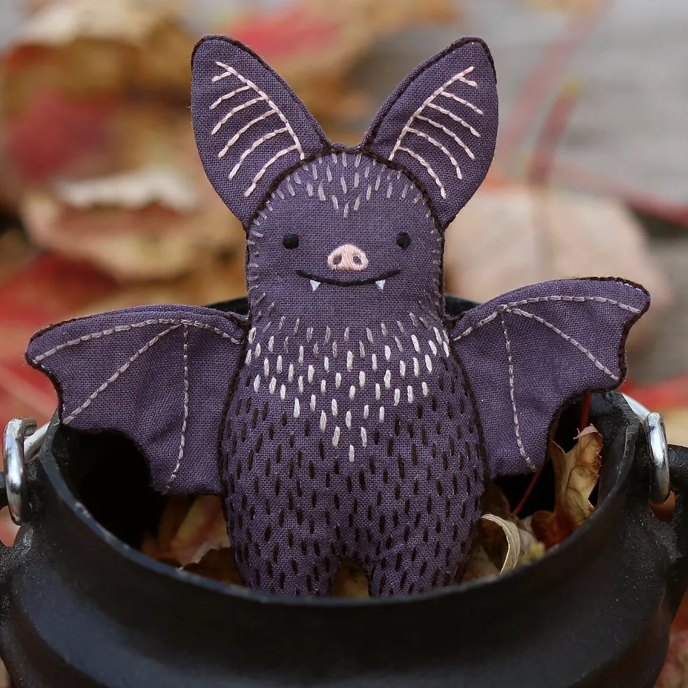Embroidery Mini Plush Kit, Bat | Level 1