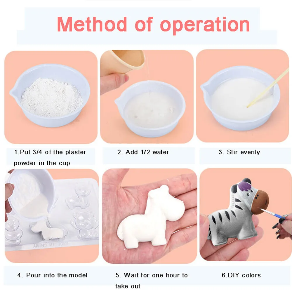 Gypsum Painted Children's DIY Graffiti Fridge Magnet Toys, TO0024