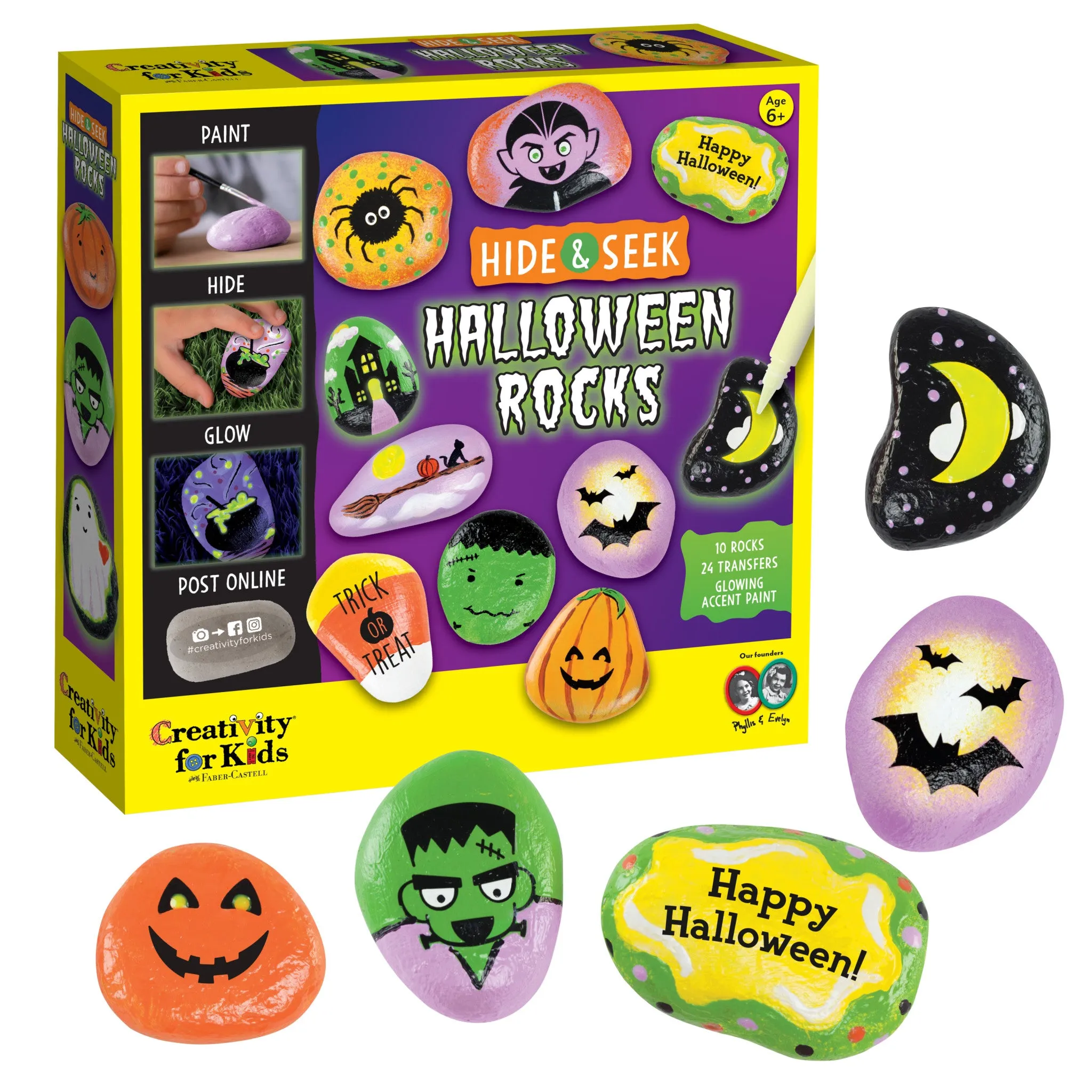 Halloween Hide & Seek Rock Painting - #6368000