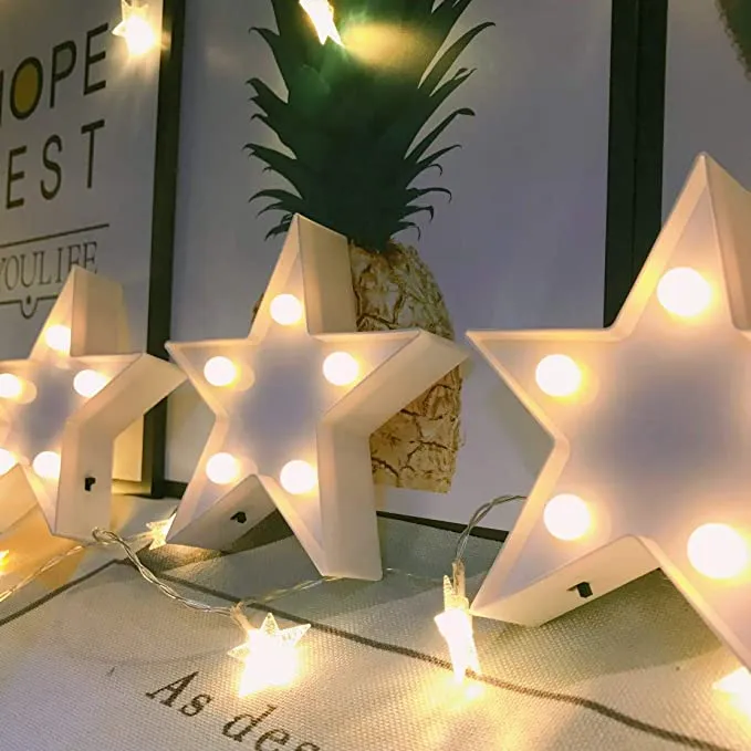 LED Plastic Star Shaped Light for Decor