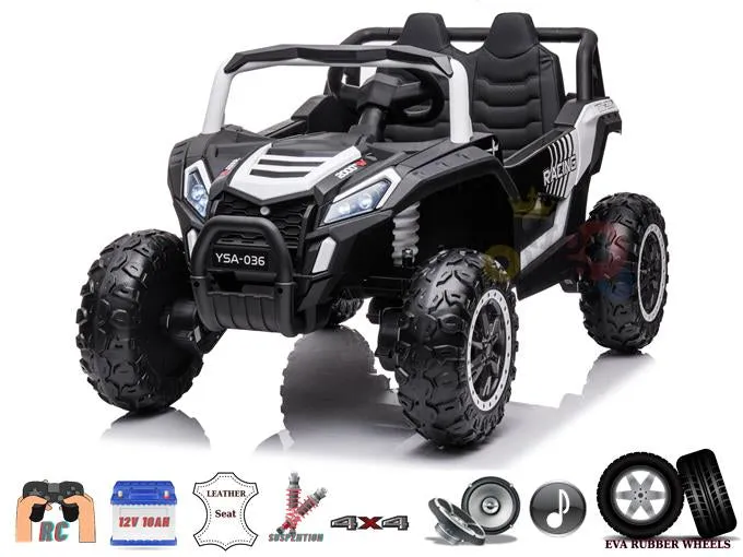 Mini 2025 Dune Buggy Small 2 Seater Upgraded 12V | 4x4 | Leather Seats | Rubber Tires | Remote | Ages 1-6