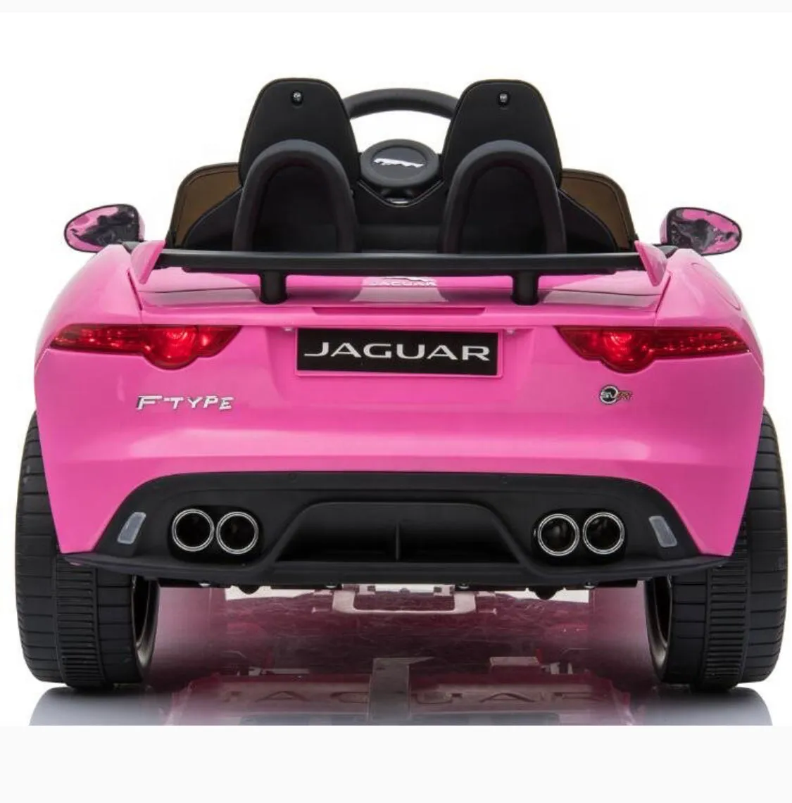 New Item Upgraded 2025 Licensed 12V Jaguar F Type Ride On for Kids | Rubber Tires | Leather Seat | Remote | Ages 1-5 - Pink