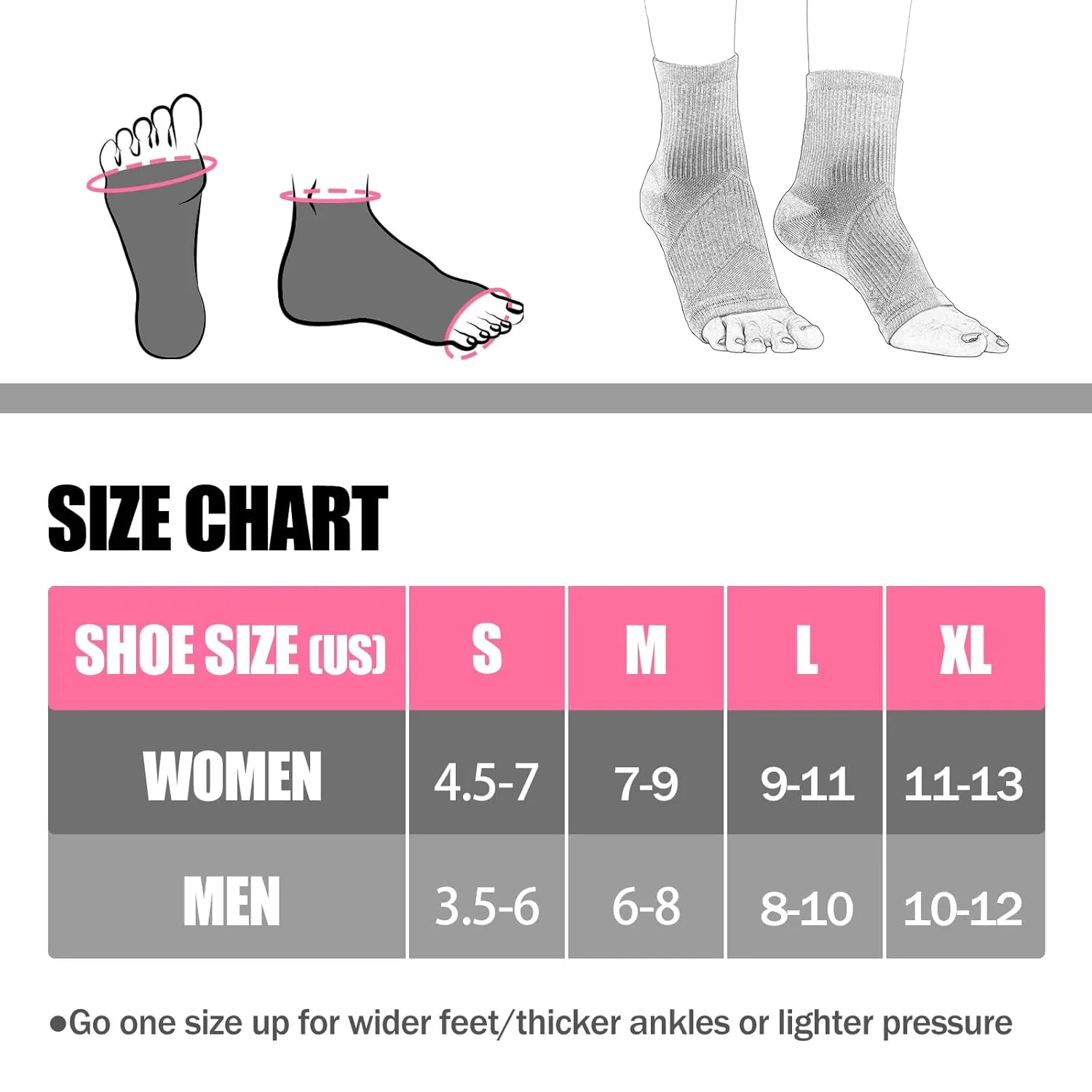 NuCamper Ankle Brace Compression Socks for Achilles Tendonitis Relief,Ankle Compression Sleeve Foot Support for Men & Women Heel Spurs,Foot Swelling,Fatigue & Sprain Arch Support for Daily Wear
