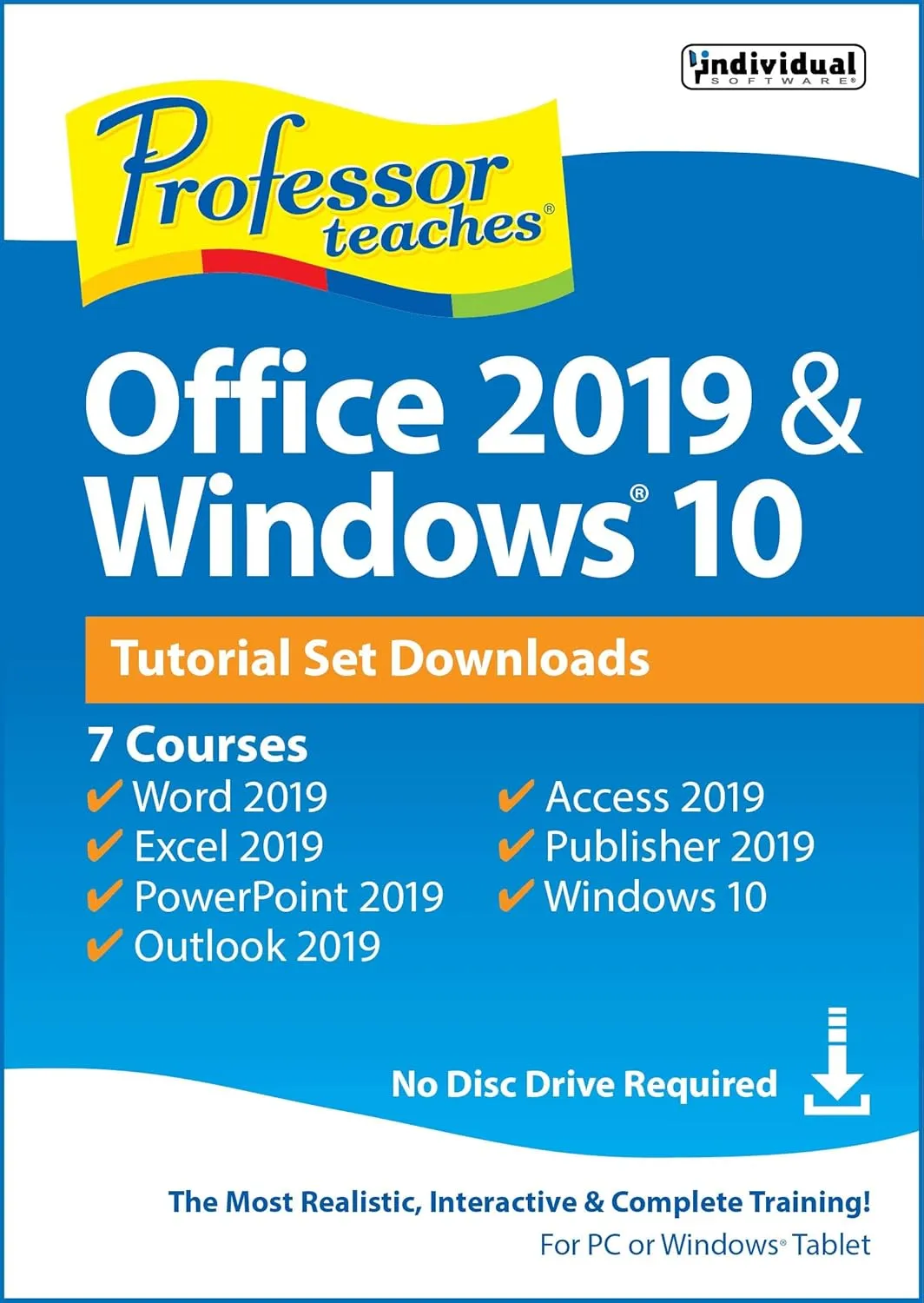 Professor Teaches Office 2019 & Windows Tutorial Set Downloads [PC Online code]