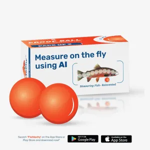 Proof Ball: AI-Powered Fish Measuring Tool  Accurate, Portable, Easy-to-Use Fishing Accessory with Free Fishtechy App for iOS & Android