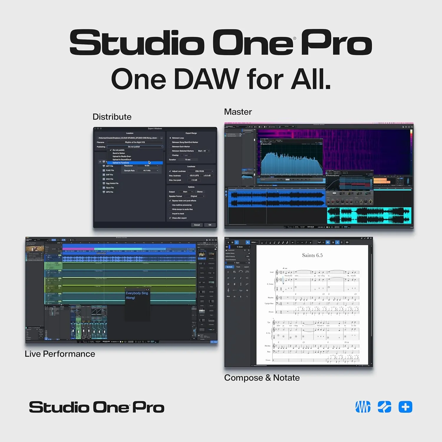 Studio One Pro  6 Months Access Key  Music Production Recording Software, Studio One Pro 7 DAW Access plus Extra Access to 100GB Cloud Storage, Plug-Ins, Mix Effects, Loops & Samples