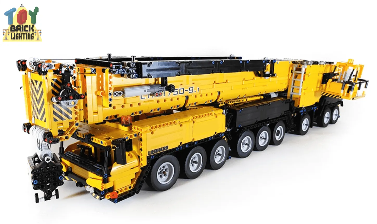 V2 Remote Controlled Liebherr LTM-1750 Mobile Crane w/ 1.8m Arm MOC Brick Set